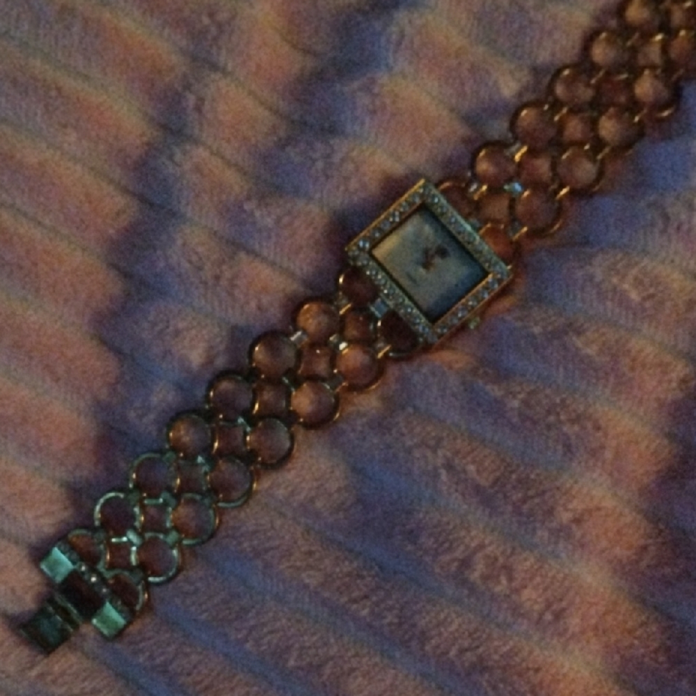 Source Unknown Gold Bracelet with Silver Accents